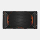 Cooler geometrischer Hintergrund für Schwarz und O Schreibtischunterlage (Vorderseite)