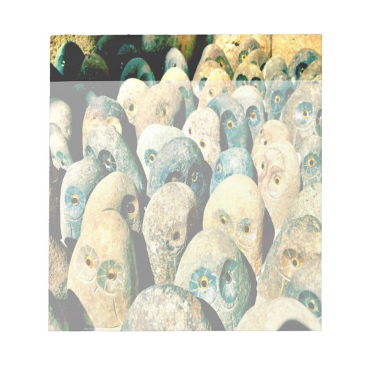 Cooler Gesteinsstein Augen mit Augen Notizblock (Vorderseite)