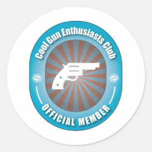 Cooler Gewehr-Enthusiast-Verein Runder Aufkleber