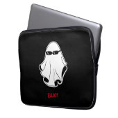 Cooler Ghost mit schwarzer Sonnenbrille iPad Smart Laptopschutzhülle (Vorderseite Links)