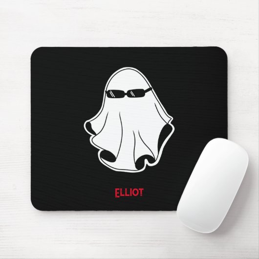 Cooler Ghost mit schwarzer Sonnenbrille iPad Smart Mousepad (Mit Mouse)