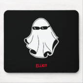 Cooler Ghost mit schwarzer Sonnenbrille iPad Smart Mousepad (Vorne)