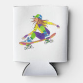 Cooler Girl Skateboarder Dosenkühler (Vorderseite)