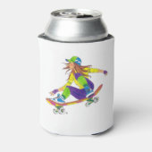 Cooler Girl Skateboarder Dosenkühler (Kanne Rückseite)