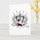 Cooler Gitarrenmusiker Geboren zu Rock Kids Baby R Karte (Gelbe Blume)