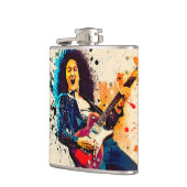 Cooler Gitarrenrock Flachmann (Links)