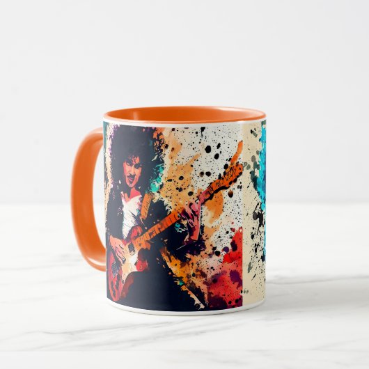 Cooler Gitarrenrock Tasse (Vorderseite Links)