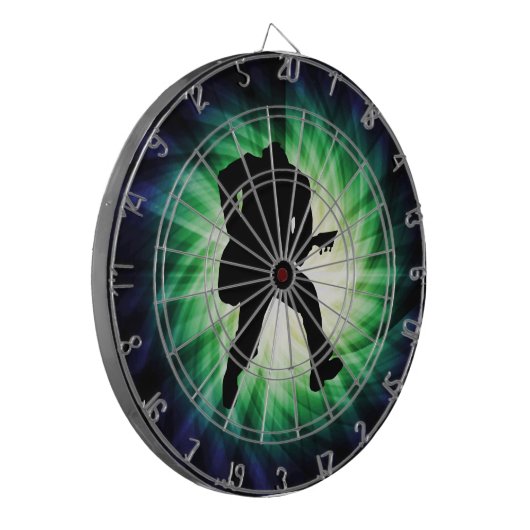 Cooler Gitarrenspieler Dartscheibe (Vorderseite Links)