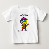 Cooler Gitarrist Emoji - Spaß und Lebhaftes Ganzkö Baby T-shirt (Vorderseite)