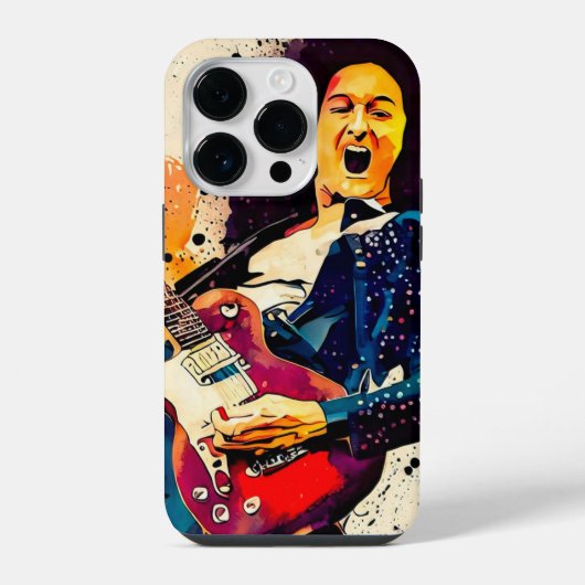 cooler Gitarrist iPhone Hülle (Rückseite)