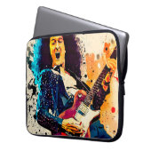 cooler Gitarrist Laptopschutzhülle (Vorderseite Links)