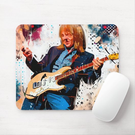 cooler Gitarrist Mousepad (Mit Mouse)