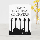 Cooler Gitarrist Rockstar Rock & Roll Geburtstag Karte (Gelbe Blume)