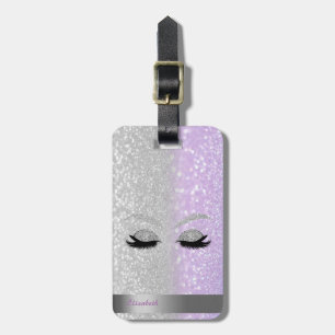 Cooler Glitter-Bokeh-Ombre-Streifen-Faux-Wimpern Gepäckanhänger