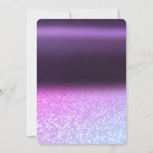 Cooler Glitzer Bokeh,Kleid,Tiara,Lila süß 17 Einladung (Rückseite)