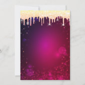 Cooler Glitzer Eiffel Tower Tiara Tropfens Quincea Einladung (Rückseite)