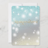 Cooler Glitzer Elegante String Lichter goldenes Fu Einladung (Rückseite)