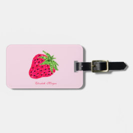 Cooler Glitzer Erdbeere Rosa Gepäckanhänger