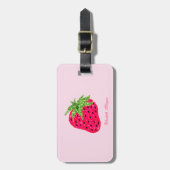 Cooler Glitzer Erdbeere Rosa Gepäckanhänger (Vorderseite vertikal)