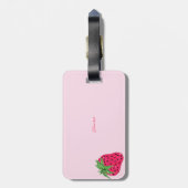 Cooler Glitzer Erdbeere Rosa Gepäckanhänger (Rückseite vertikal)