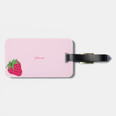 Cooler Glitzer Erdbeere Rosa Gepäckanhänger (Rückseite horizontal)