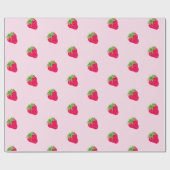Cooler Glitzer Erdbeere Rosa Geschenkpapier (Flach)