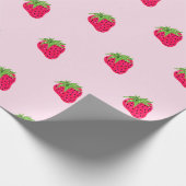 Cooler Glitzer Erdbeere Rosa Geschenkpapier (Ecke)