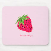 Cooler Glitzer Erdbeere Rosa Mousepad (Vorne)