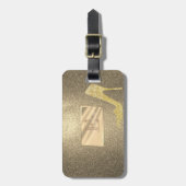 Cooler Glitzer, hohe Ferse, monogramm-Personalisie Gepäckanhänger (Vorderseite vertikal)