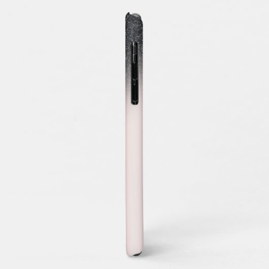 Cooler Glitzer Ombre Rose Gold Monogram Case-Mate iPhone Hülle (Hinten/Links)