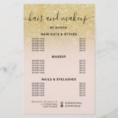 Cooler Glitzer Preise Logo pink Wir sind offen Flyer (Hinten)