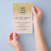 Cooler Glitzer Preise Logo pink Wir sind offen Flyer (Handgriff)