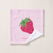 Cooler Glitzer Strawberry Badhandtuch Set (Waschlappen)