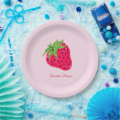 Cooler Glitzer Strawberry Pappteller (Party)