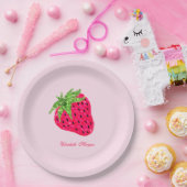 Cooler Glitzer Strawberry Pappteller (Party)