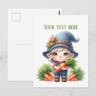 Cooler Gnom Karottenbauer anpassbar Postkarte