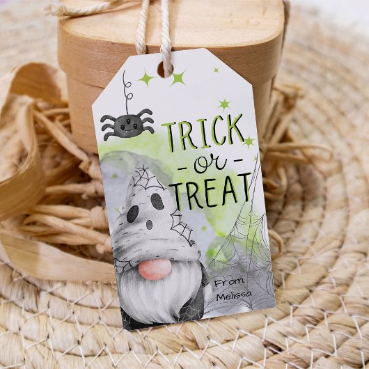 Cooler Gnome-halloween-Trick oder Gandtat Geschenkanhänger