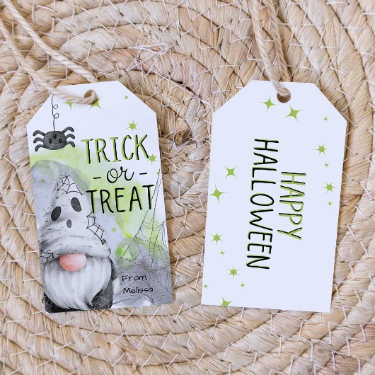 Cooler Gnome-halloween-Trick oder Gandtat Geschenkanhänger