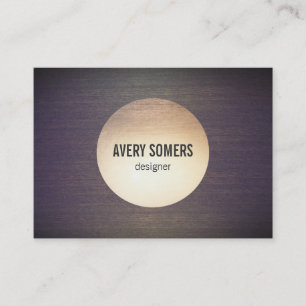 Cooler Gold-Circle-Emblem-Holz-Designer Visitenkarte