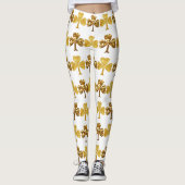 Cooler Gold Irish Kleeblatt Cloud Patricks Day Leggings (Vorderseite)