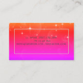 Cooler Goldbaum Silhouette, Sterne, Yoga Visitenkarte (Rückseite)