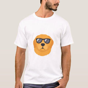 Cooler Golden Retriever mit reflektierender Sonnen T-Shirt