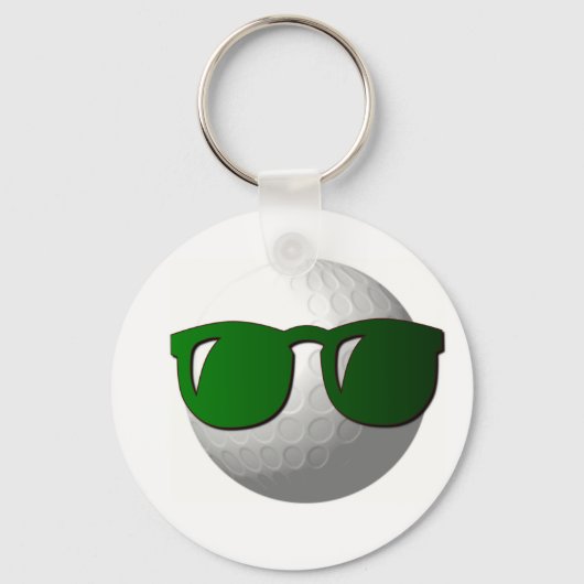 Cooler Golf Ball Design Schlüsselanhänger (Vorderseite)