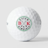 Cooler Golfball mit seinem Namen (Vorderseite)