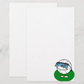 Cooler Golfspieler Briefpapier (Vorne/Hinten)
