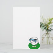 Cooler Golfspieler Briefpapier (Stehend Vorderseite)