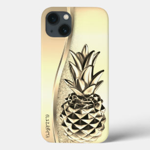 Cooler Goold Glitzer Metallische Ananas Tropisch Case-Mate iPhone Hülle