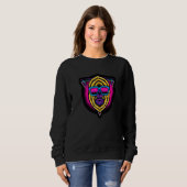 Cooler Gorilla Heilige Geometrie Fraktale Muster G Sweatshirt (Vorne ganz)
