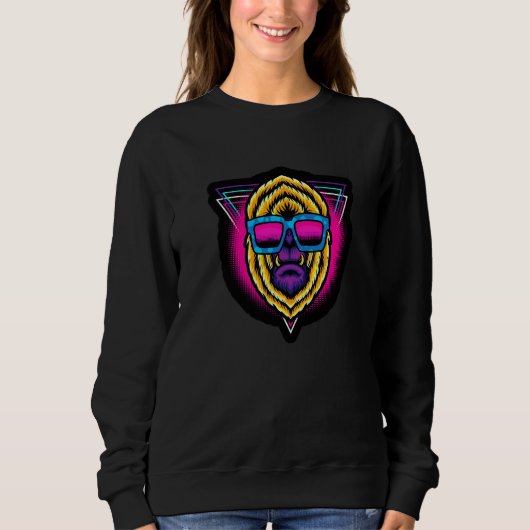 Cooler Gorilla Heilige Geometrie Fraktale Muster G Sweatshirt (Vorderseite)