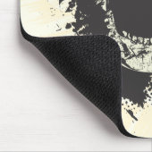 Cooler Gothic-Schädel und gelb-rosa-Ziermousepad Mousepad (Ecke)